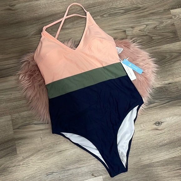 Swimsuit colorful size L one piece - Picture 1 of 7